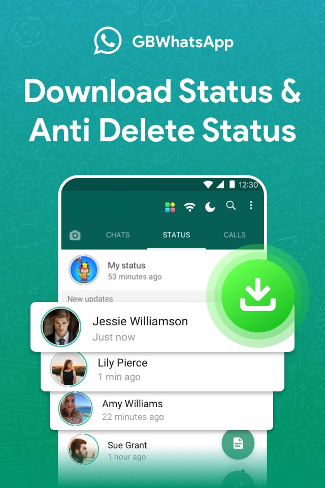 GB WhatsApp: Download status & Anti delete status