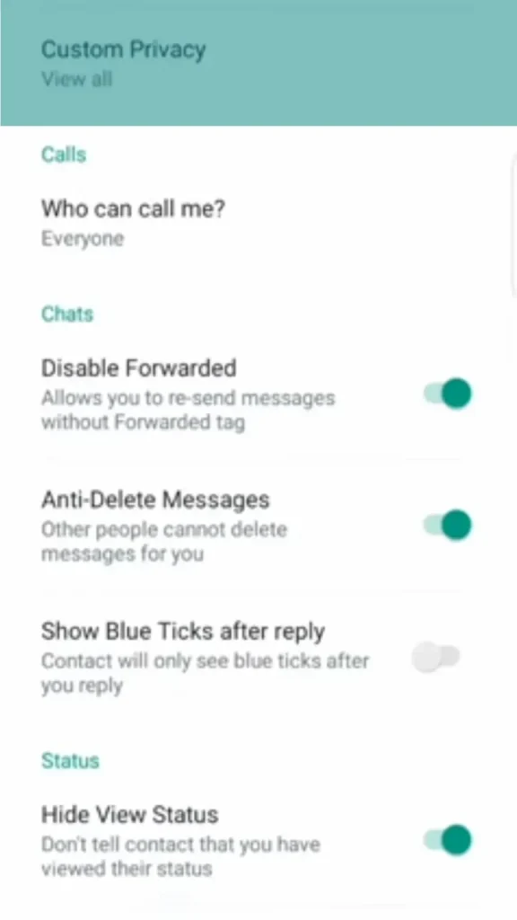 Privacy Options